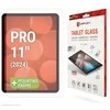 Displex planšetinio kompiuterio stiklas (9H), skirtas „Apple iPad Pro 11" (2025/2024), ekologiškas tvirtinimo rėmelis, nedūžtantis, itin plonas, nematomas, skaidri ekrano apsauga, 27,9 cm (11"), 9H, 1 vnt.