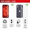 Apple iPhone 16 tikras ekrano stiklas + dėklas, pagamintas „Displex“, skaidrus