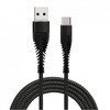Fusion Accessories Fusion Fishbone USB-A į USB-C kabelis 30W | 3A | 1.5m juodas