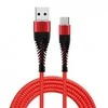 Fusion Accessories Fusion Fishbone USB-A į USB-C kabelis 30W | 3A | 1.5m raudona