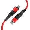 Fusion Accessories "Fusion Fishbone" USB-C į USB-C kabelis 65W | 3A | 1,5 m raudonas