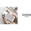 Guess Powerbank indukcinis 15W GUPB5FP4EMGP 5000mAh rožinės spalvos 4G Leather Metal Logo MagSafe