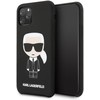 Karl Lagerfeld KLHCN58SLFKBK iPhone 11 Pro kietas dėklas juodas / juodas silikoninis ikoninis