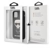 Karl Lagerfeld KLHCN58SLFKBK iPhone 11 Pro kietas dėklas juodas / juodas silikoninis ikoninis