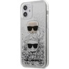Dėklas Karl Lagerfeld KLHCP12SKCGLSL iPhone 12 mini 5,4" sidabrinė/sidabrinis hardcase Liquid Glitter Karl&Choupette