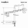 Laikiklis Nedis Dual Ekranas Desk Stand -pöytäjalka kahdelle näytölle
