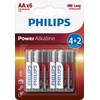 Philips LR6P6BP/10 Power Alkaline AA / 6 vnt