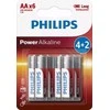 Philips LR6P6BP/10 Power Alkaline AA / 6 vnt