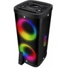 Ausinės Nešiojamas garsiakalbis SVEN PS-950, juodas, galia 2x80W (RMS), TWS, Bluetooth, IPx4, FM, USB, Micro SD, LED ekranas, ličio baterija