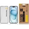 Tactical apsauginis stiklas Shield 5D skirtas Apple iPhone 15 su juodos spalvos krašteliu