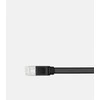 Ugreen flat kabelis internet network kabelis Ethernet patch cord RJ45 Cat 6 UTP 1000 Mbps 2 m juodos spalvos (50185)