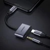 UGREEN Adapteris USB-C kištukas - USB-C ir 3.5mm lizdai pilkas
