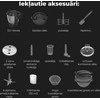 Aeno Smart Cooking Robot CR1S: dubuo 3,5 l, 8 automatinės programos, 12 greičių, 1000 W (šildymo galia), 600 W (variklio galia), temperatūros diapazonas: 37-130°C, įmontuota virtuvės svarstyklės