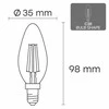 Deltaco Visional C35 LED Filament Bulb E14 6W 3000K 840lm Dimms