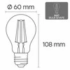 Visional A60 LED Filamentu Spuldze E27 10W 3000K 1300lm Skaidrs Stikls 220–240V RA>80