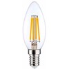 Visional C35 LED kaitrinė lemputė E14 6W 3000K 840lm skaidraus stiklo 220–240V RA>80