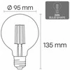Visional G95 LED Filament Spuldze E27 10W 3000K 1200lm Skaidrs Stikls 220–240V RA>80