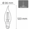 Visional C35T LED Filament spuldze E14 6W 3000K 840lm Caurspīdīga stikla 220–240V RA>80