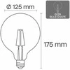 Visional G125 LED Filament Spuldze E27 12W 3000K 1320lm Dimmerama Dzintara Stikls 220–240V RA>80