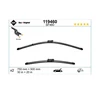 SWF Valytuvai VISIOFLEX Flat 750/500 mm 2 vnt.
