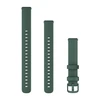 Garmin Lily 2 išmaniojo laikrodžio dirželis, 14 mm, žalios spalvos silikoninis dirželis su žalios spalvos detalėmis