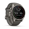Išmanusis laikrodis Garmin fēnix® 9 – 43mm, Titanas su akmenėlių pilkos spalvos silikoniniu dirželiu | 010-04761-11
