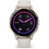 Išmanusis laikrodis Garmin Venu® 3S, Šviesaus aukso spalvos nerūdijančiojo plieno apvadas su dramblio kaulo spalvos korpusu ir silikoniniu dirželiu