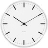 Arne Jacobsen Clocks Arne Jacobsen - Miesto rotušės sieninis laikrodis - Ø16,5 cm - Baltas