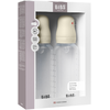 Bibs SEILINTUKAI - 2 apvalūs silikoniniai kūdikių buteliukai, vidutinio srauto - dramblio kaulo spalvos - 270 ml
