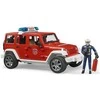BRUDER 1:16 Jeep Wrangler gaisrinės automobilis su ugniagesiu, 02528