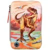 Dino World trigubas pieštukų dėklas LED Khaki Brown (412381)