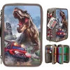 Dino World - Trigubas pieštukų dėklas NEW WORLD (0013693)