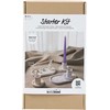 Diy Kit „Pasidaryk pats“ rinkinys – dervos liejinys – 3 žvakidės ir 2 padėklai (977539)