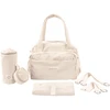 Doomoo - Doomoo Diaper Bag with 8 Accessories - Sand Corduroy - 24 liters