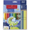 Šešiabriaunės kreidelės Dinozauras 18+6col + lipdukai - Faber Castell