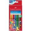 Spalvotų pieštukų rinkinys „Faber-Castell“, 10 spalvų, su rankena, 201585