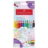 Faber-castell Grip Jumbo spalvoti pieštukai 10 vnt. su vienaragio lipdukais