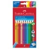 Spalvoti akvareliniai pieštukai Faber-Castell Grip Jumbo, tribriauniai, 12 spalvų,
