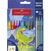 Spigen Faber-Castell - Felt-Tip Pen Dinosaur 10 + 3 with Stickers (554214)