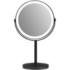 Gillian Jones - Įkraunamas LED stalo veidrodis su 10 kartų didinimu ir USB-C - Matinės juodos spalvos - P21,5 x A35 x G13,5 cm