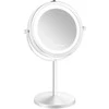 Gillian Jones – Stalinis veidrodis su LED šviesa ir 10x padidinimu – Baltas – 17,5 cm skersmens, 32 cm aukščio