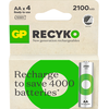 GP Battery GP - „ReCyko“ įkraunamos baterijos, AA dydis, 2100 mAh, 4 vnt. pakuotė
