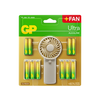 GP Battery GP - Ultra Alkaline 12 x AA + 12 x AAA batteries + hand fan