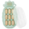 Haakaa - ananasų silikoninės užkandžių formelės - žirnių žalios - 9 x 25 ml