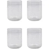 House Doctor - „Ried Glass“ - aukštis 11 cm - skaidrus - 4 vnt. rinkinys