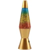 iTotal - Spaceship LED Glitter Lamp with auksinis base and rainbow glitter - Rainbow (XL3338)