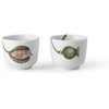 Kähler - Hammershøi Poppy Egg Cup - Baltas w. Deko - Ø5 cm - 2 vnt.