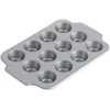 KitchenAid - Metalinės kepimo formos, mini apvalios kepimo formos, 12 vnt. - sidabrinės