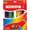 Kores - Kolores - šešiakampiai 24 spalvoti pieštukai (96324)