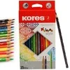Spalvoti pieštukai KORES KOLORES STYLE, tribriauniai, 3mm, 15 spalvų (2 metalizuotos spalvos ir 1 neoninė)